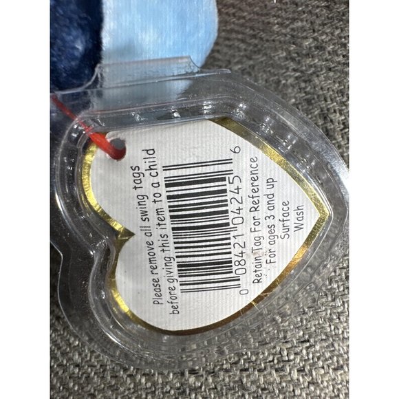 Vintage Original TY Spangle Blue Face Beanie Baby - Picture 5 of 8